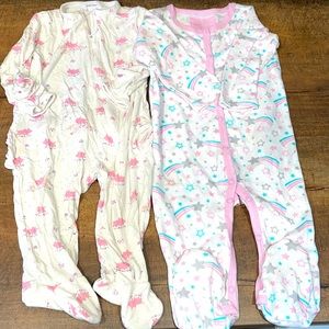 6-9 month baby girl footies